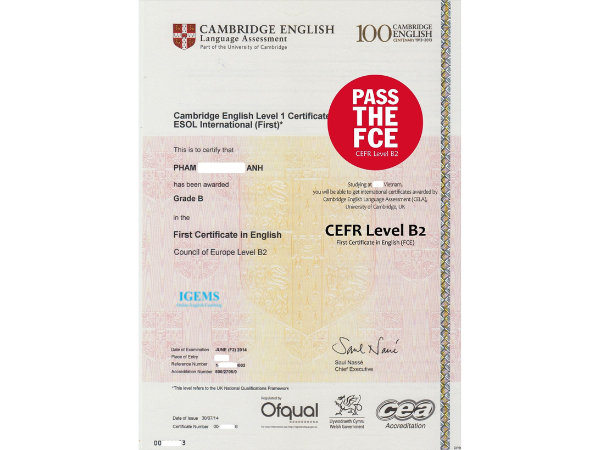 Chứng chỉ FCE