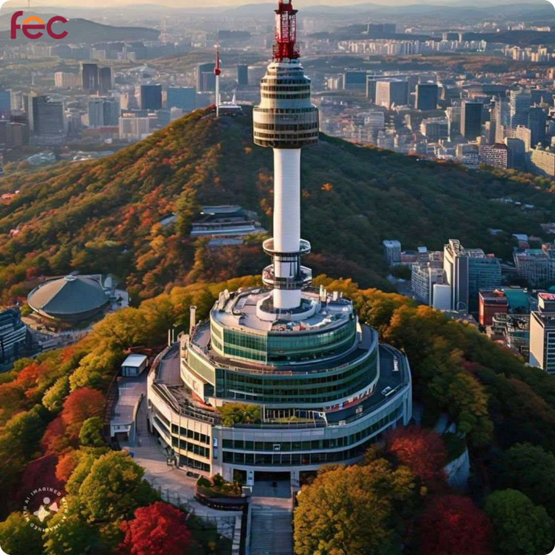 Các học viên sẽ được trải nghiệm ở Tháp NamSan - Hàn Quốc